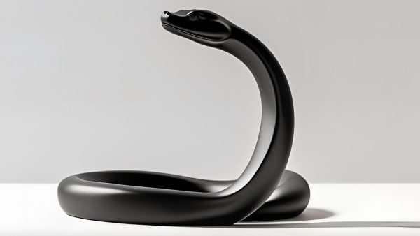 Heykelsi Yılan Figürü — Minimalist Form Heykelsi Yılan Figürü — Minimalist Form