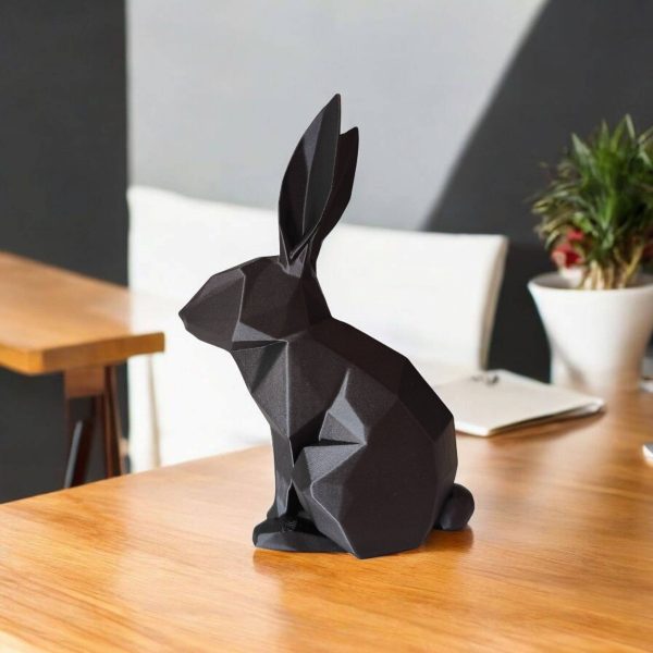 Geometrik Tavşan Heykel | Low Poly Form — heykelsi tavşan obje — geometrik figür