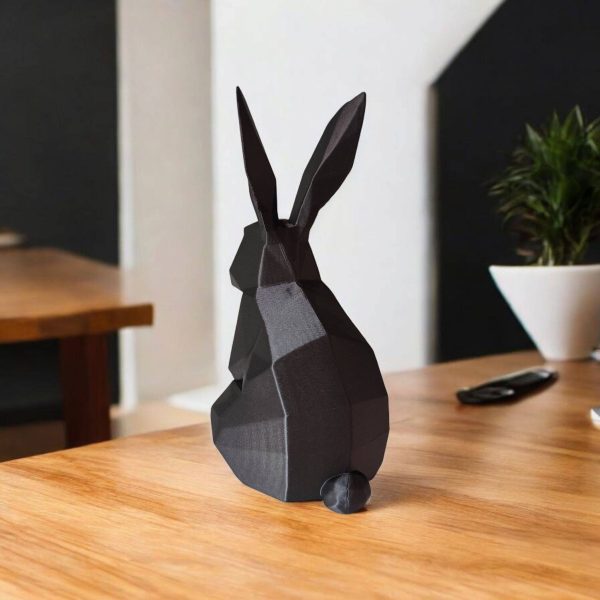 Geometrik Tavşan Heykel | Low Poly Form — heykelsi tavşan obje — low poly heykel