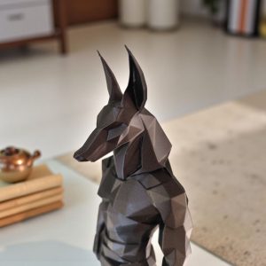 Low Poly Anubis Heykel — Geometrik Form — Anubis heykeli — anubis heykeli