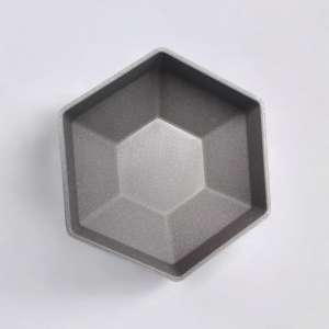 Heykelsi Altıgen Kase — Geometrik Form — heykelsi kase — geometrik dekor
