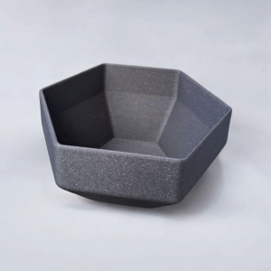 Heykelsi Altıgen Kase — Geometrik Form — heykelsi kase — dijital zanaat