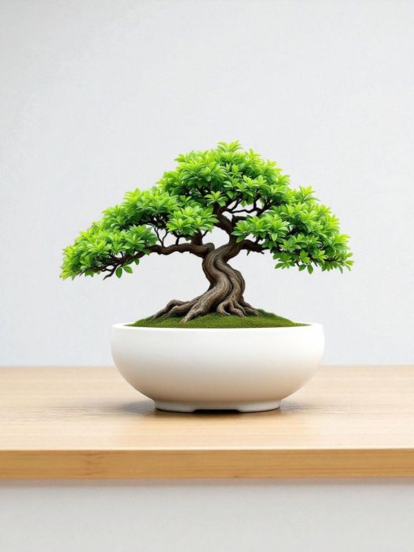 Heykelsi Form Bonsai Saksısı — kirik-beyaz