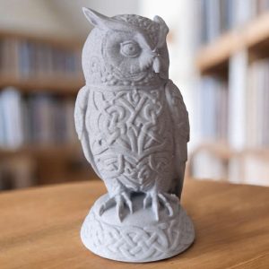 Kelt Örüntülü Baykuş Heykeli — Dijital Zanaat — kelt örüntülü baykuş heykeli