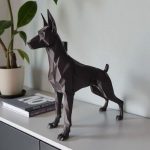 Heykelsi Dobermann — Çokyüzlü Form — dobermann heykeli