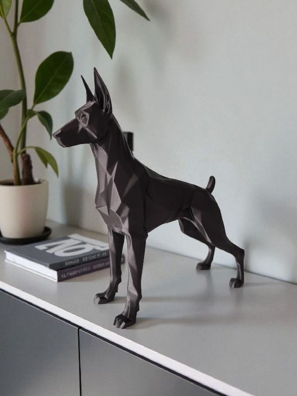 Heykelsi Dobermann — Çokyüzlü Form — dobermann heykeli Heykelsi Dobermann — Çokyüzlü Form — dobermann heykeli