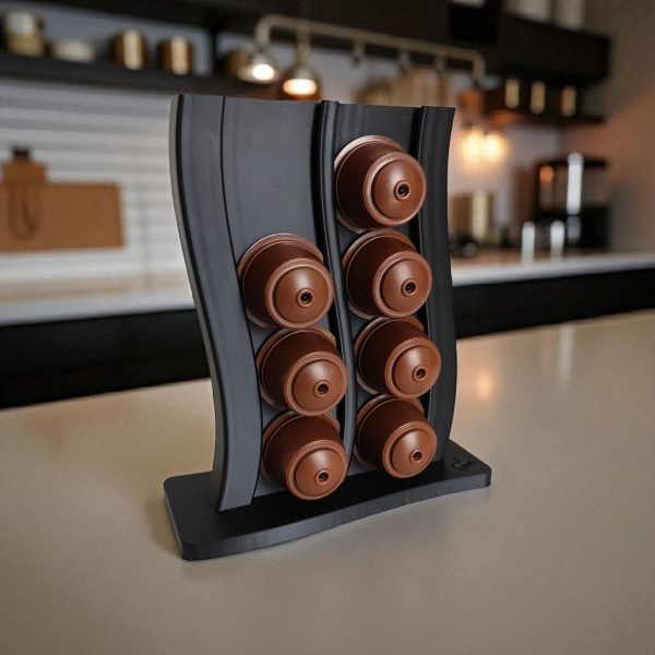 Dalgalı Form Dolce Gusto Kapsül Standı — antrasit