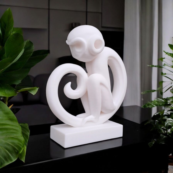 Heykelsi Maymun Figürü — Minimalist Form — minimalist maymun figürü — animal koleksiyonu