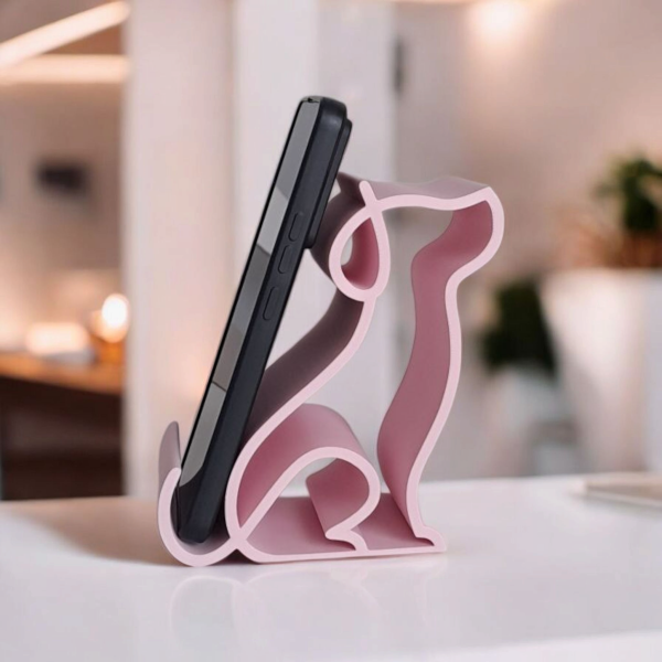 Yavru Köpek Telefon Standı — Heykelsi Masa Objesi — çalışma masası dekoru