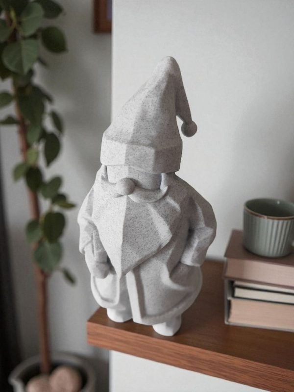 Lowpoly Noel Baba Heykelsi Dekor Figürü — lowpoly noel baba figürü — heykelsi dekor