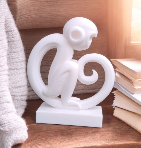 Heykelsi Maymun Figürü — Minimalist Form — minimalist maymun figürü