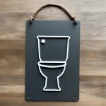 Geometrik Formlu Banyo Kapı Tabelası