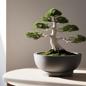 Heykelsi Bonsai Saksısı — Entegre Tabak Formlu