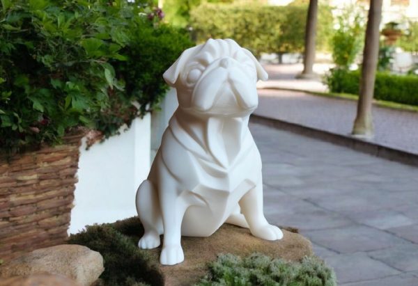 Heykelsi Pug Figürü — Minimalist Form