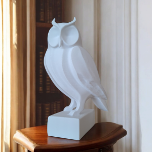 Baykuş Heykel — Minimalist Heykelsi Form — heykelsi baykuş obje