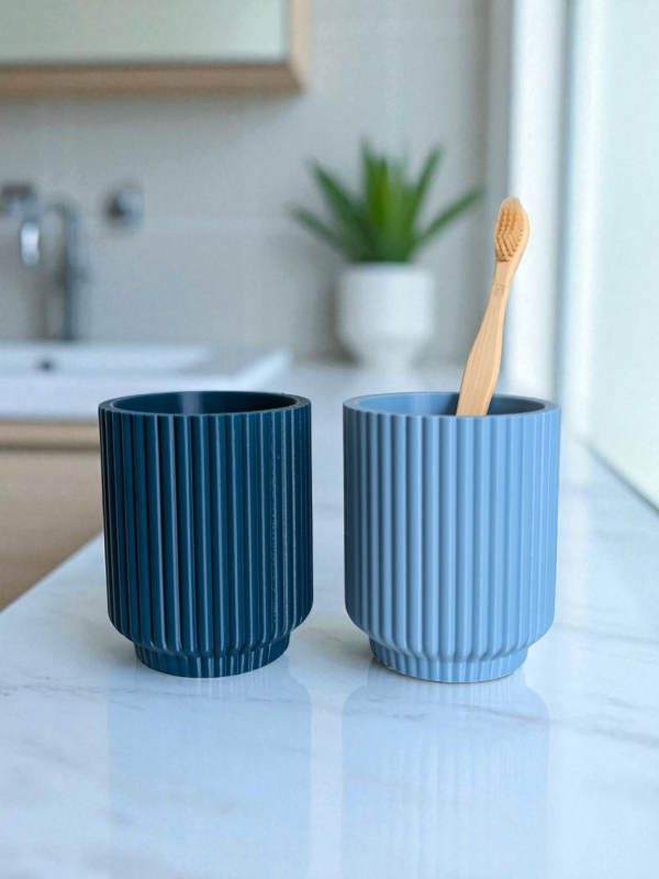 Oluklu Form Diş Fırçalığı İkili Set — oluklu diş fırçalığı