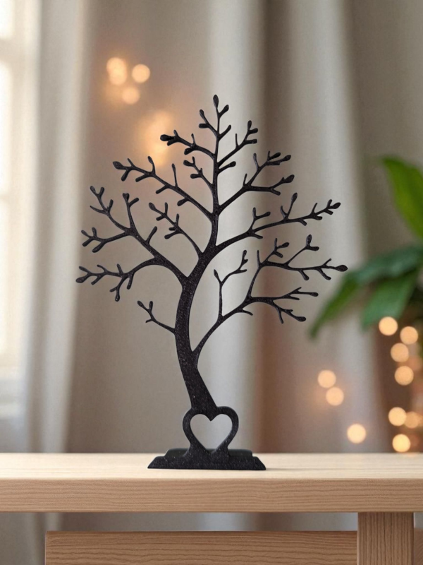 Kalp Köklü Ağaç — Heykelsi Masa Dekor Objesi — minimalist ağaç heykeli — heykelsi dekor