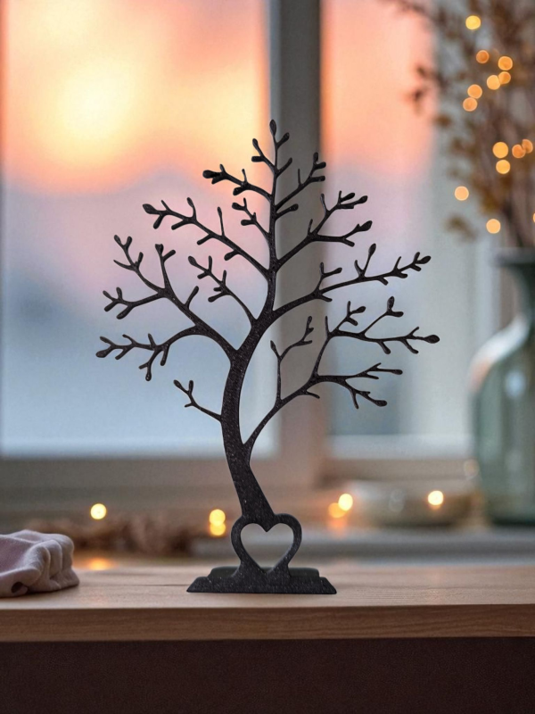 Kalp Köklü Ağaç — Heykelsi Masa Dekor Objesi — minimalist ağaç heykeli — doğa formu