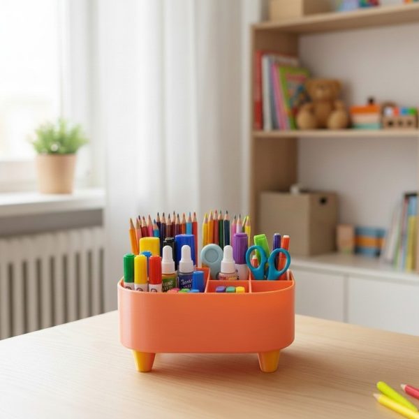Ayaklı Masaüstü Organizer — Kompakt Heykelsi Form — banyo aksesuar