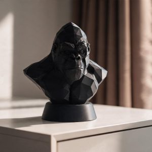 Low Poly Goril Büstü – Heykelsi Form — heykelsi büst