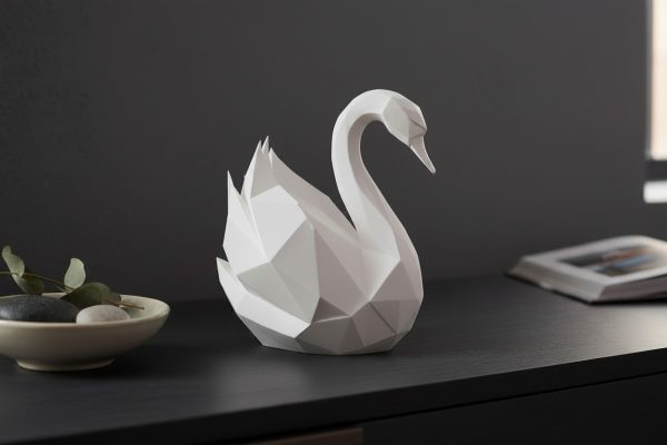 Heykelsi Kuğu | Geometrik Form Dekor Objesi — geometrik kuğu heykeli Heykelsi Kuğu | Geometrik Form Dekor Objesi — geometrik kuğu heykeli