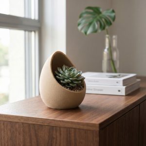 Nest — Heykelsi Sukulent Saksı, İkili Form — iç mekan dekor