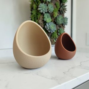Nest — Heykelsi Sukulent Saksı, İkili Form — heykelsi saksı