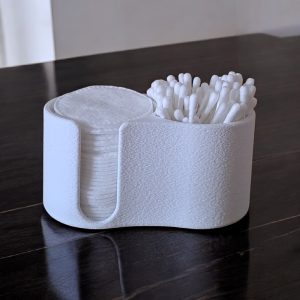 Oluklu Form Pamuk ve Kulak Çubuğu Dispenseri — oluklu banyo dispenseri — düzenleme dispenseri