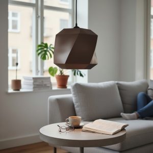 Çokgen Sarkıt Abajur — Heykelsi Poligon Form — çokgen abajur — geometrik aydınlatma