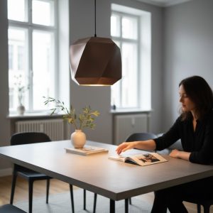 Çokgen Sarkıt Abajur — Heykelsi Poligon Form — çokgen abajur — heykelsi dekor